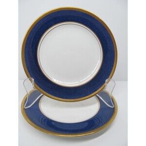 Coalport Athlone Blue Set Of Two 6 1/8" Bread Plates EUC